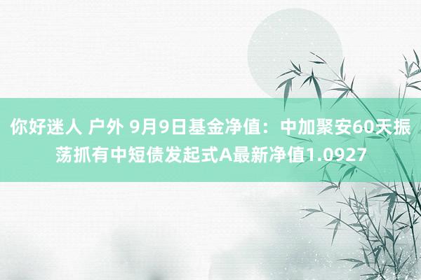 你好迷人 户外 9月9日基金净值：中加聚安60天振荡抓有中短债发起式A最新净值1.0927