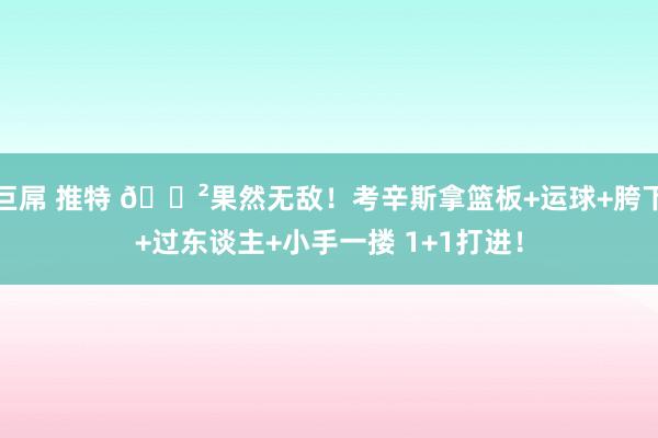 巨屌 推特 😲果然无敌！考辛斯拿篮板+运球+胯下+过东谈主+小手一搂 1+1打进！