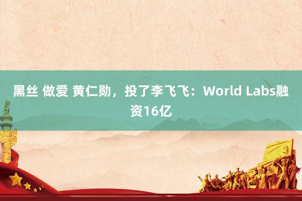 黑丝 做爱 黄仁勋，投了李飞飞：World Labs融资16亿