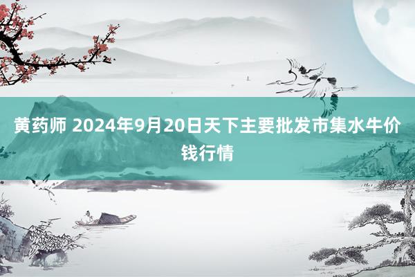 黄药师 2024年9月20日天下主要批发市集水牛价钱行情