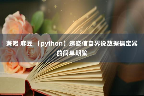 蘇暢 麻豆 【python】邃晓信自界说数据搞定器的简单期骗