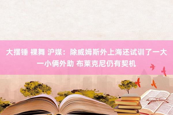 大摆锤 裸舞 沪媒：除威姆斯外上海还试训了一大一小俩外助 布莱克尼仍有契机