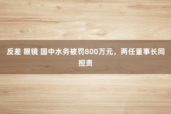 反差 眼镜 国中水务被罚800万元，两任董事长同担责