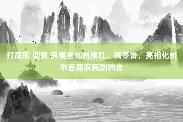 打屁股 调教 良橘堂化州橘红、橘苓膏，亮相化州市首届农民剖判会