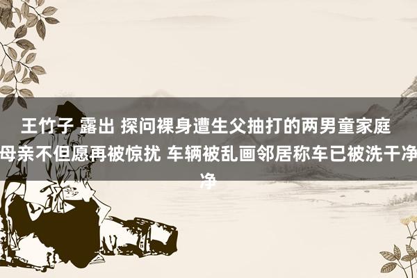 王竹子 露出 探问裸身遭生父抽打的两男童家庭 母亲不但愿再被惊扰 车辆被乱画邻居称车已被洗干净