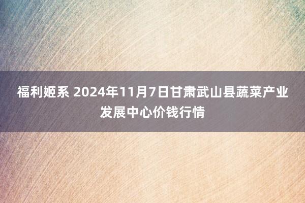 福利姬系 2024年11月7日甘肃武山县蔬菜产业发展中心价钱行情