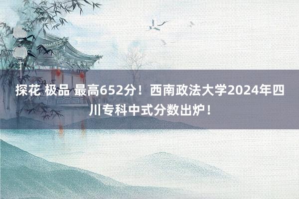 探花 极品 最高652分！西南政法大学2024年四川专科中式分数出炉！