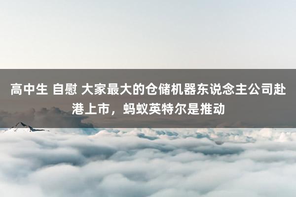 高中生 自慰 大家最大的仓储机器东说念主公司赴港上市，蚂蚁英特尔是推动