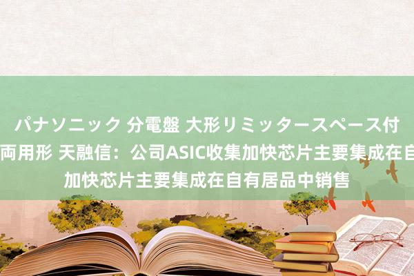 パナソニック 分電盤 大形リミッタースペース付 露出・半埋込両用形 天融信：公司ASIC收集加快芯片主要集成在自有居品中销售