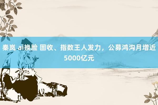 秦岚 ai换脸 固收、指数王人发力，公募鸿沟月增近5000亿元