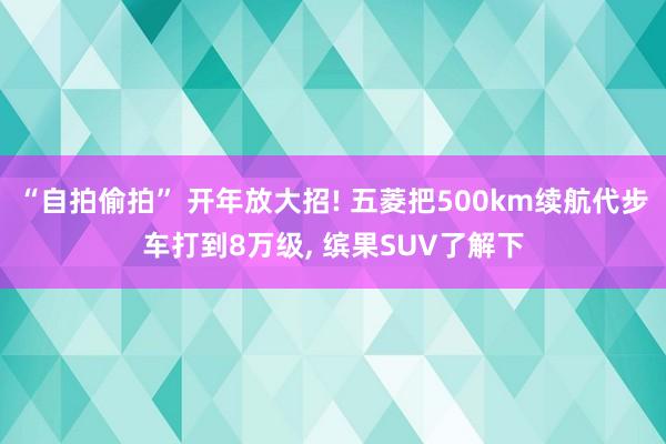 “自拍偷拍” 开年放大招! 五菱把500km续航代步车打到8万级， 缤果SUV了解下