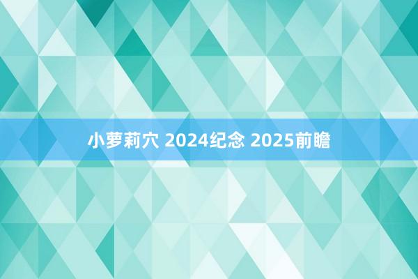 小萝莉穴 2024纪念 2025前瞻