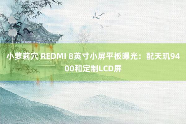 小萝莉穴 REDMI 8英寸小屏平板曝光：配天玑9400和定制LCD屏