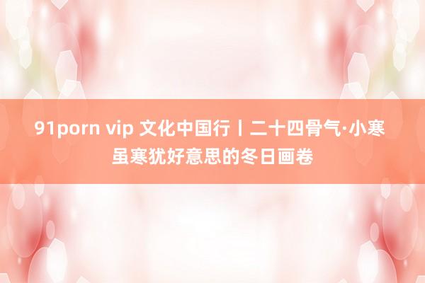 91porn vip 文化中国行丨二十四骨气·小寒 虽寒犹好意思的冬日画卷