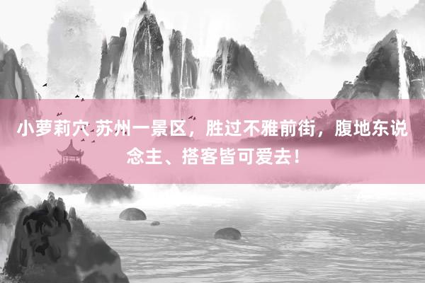 小萝莉穴 苏州一景区，胜过不雅前街，腹地东说念主、搭客皆可爱去！