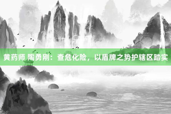 黄药师 陶勇刚：查危化险，以盾牌之势护辖区踏实